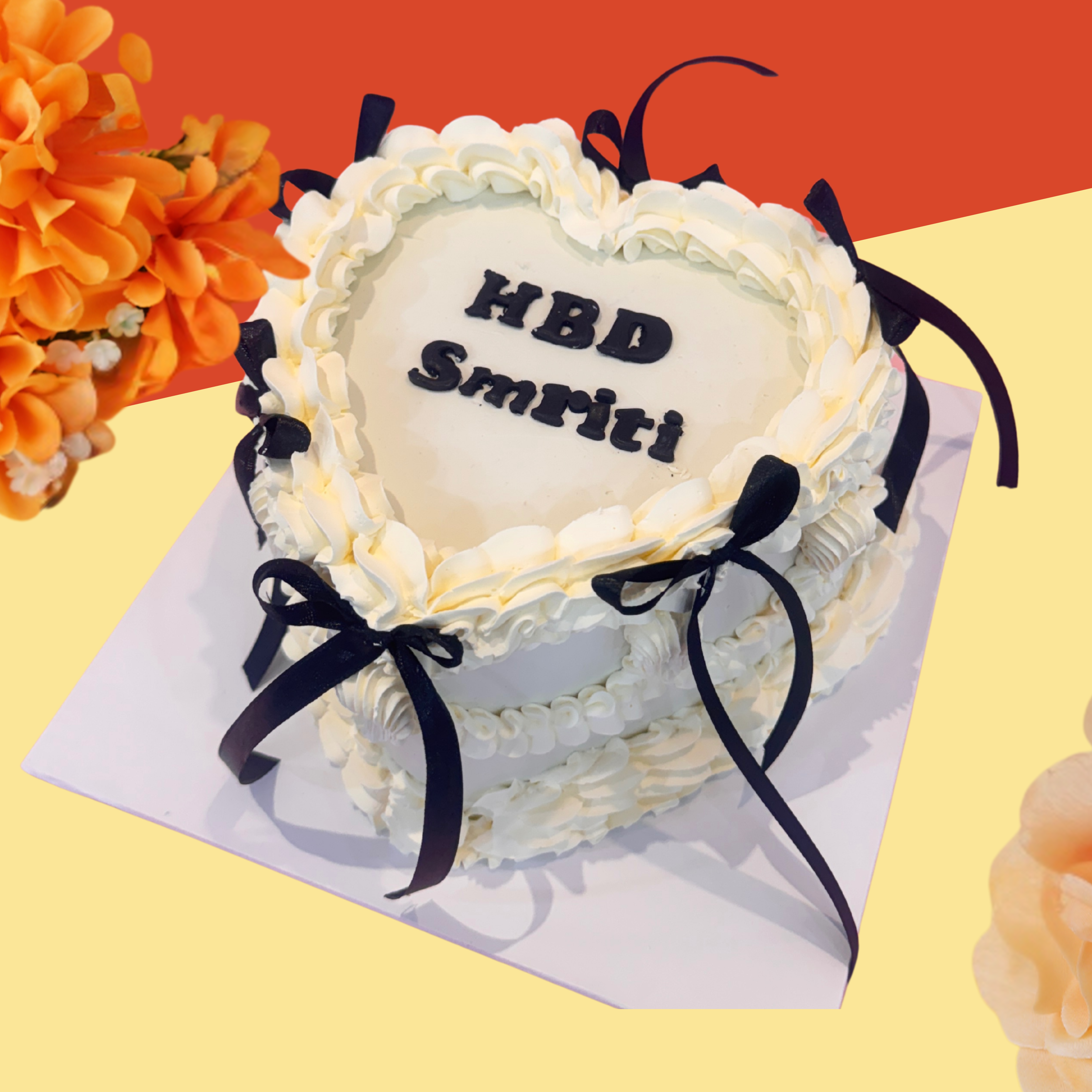 Vintage Retro Heart Cake