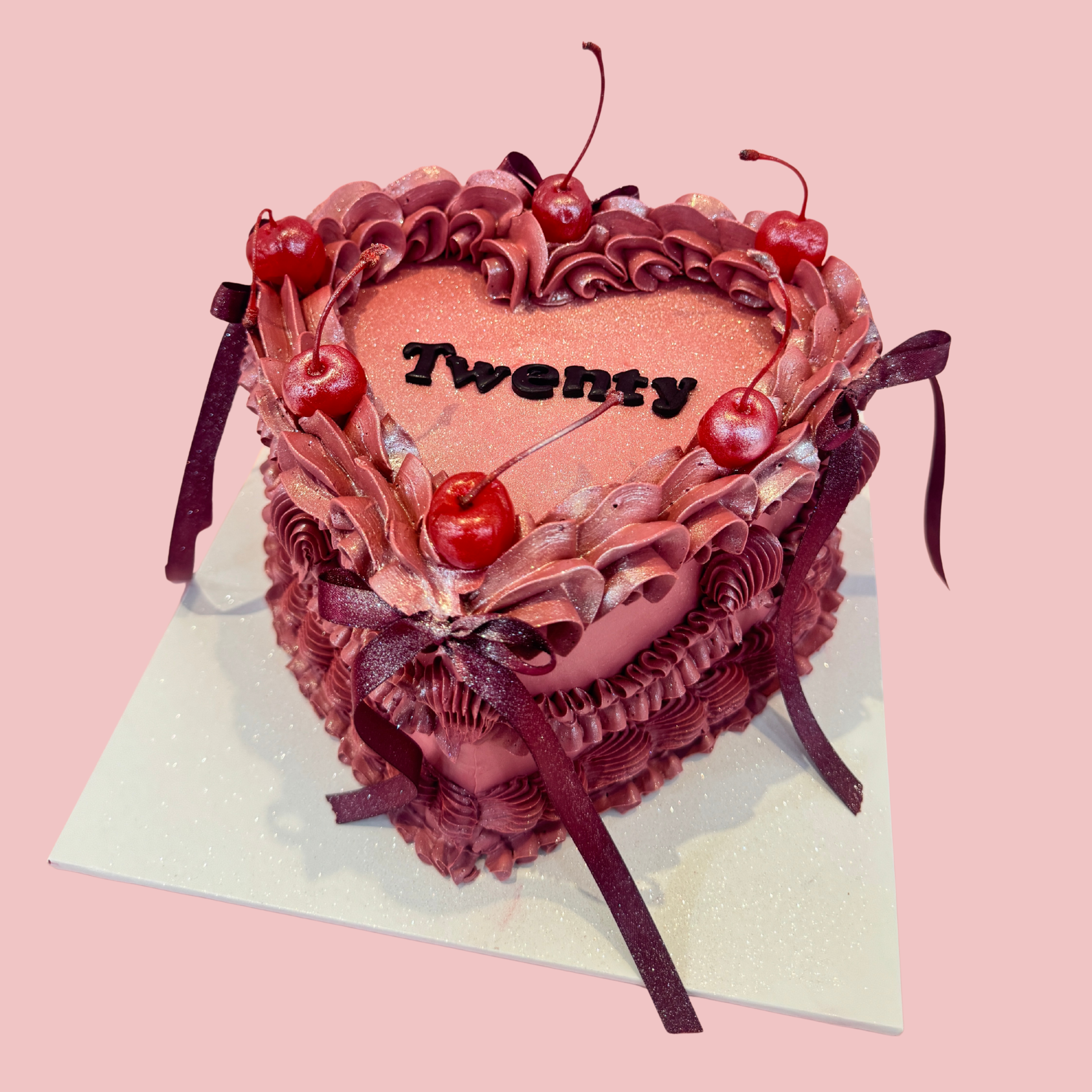 Midnight vintage Heart Cake