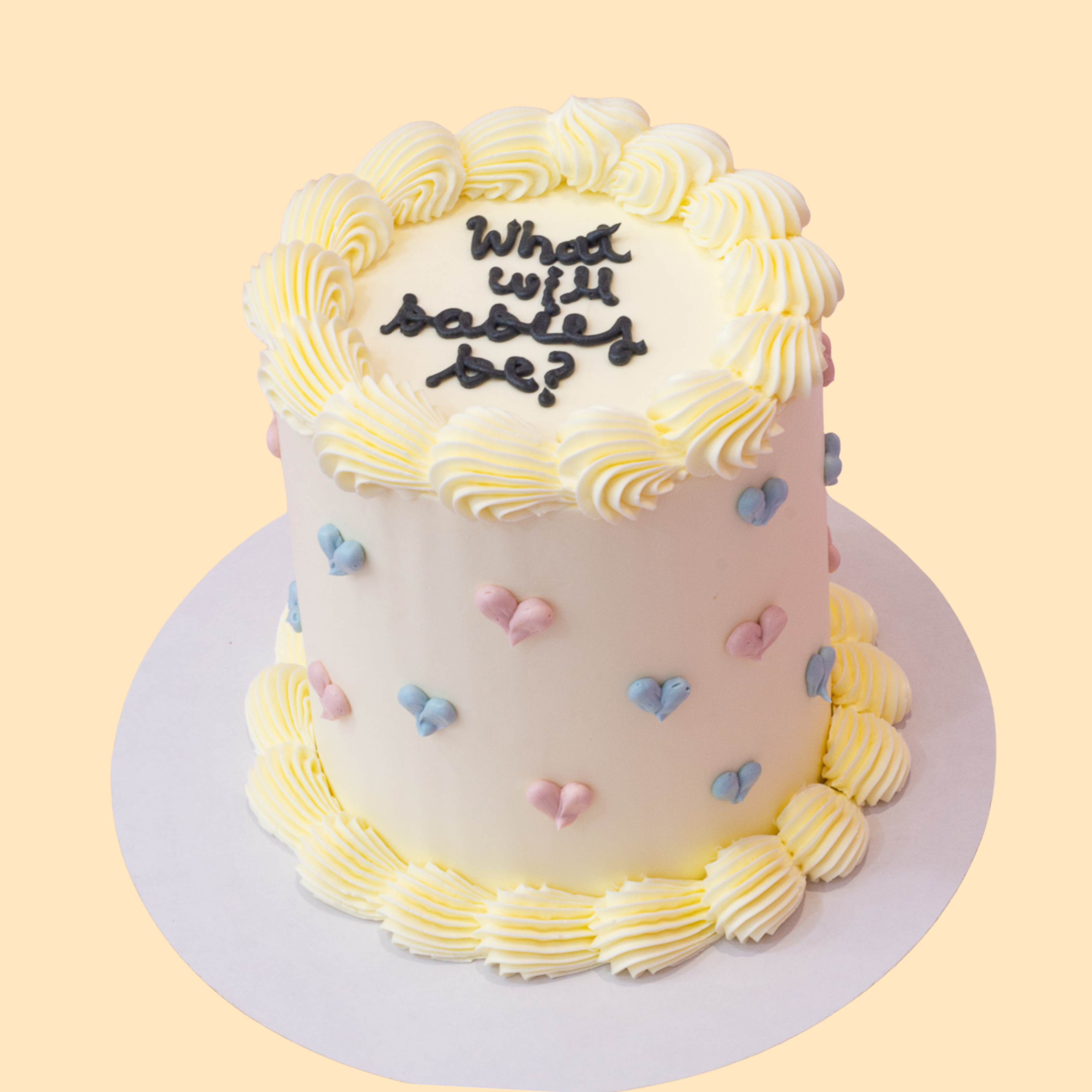 Mini gender reveal cake