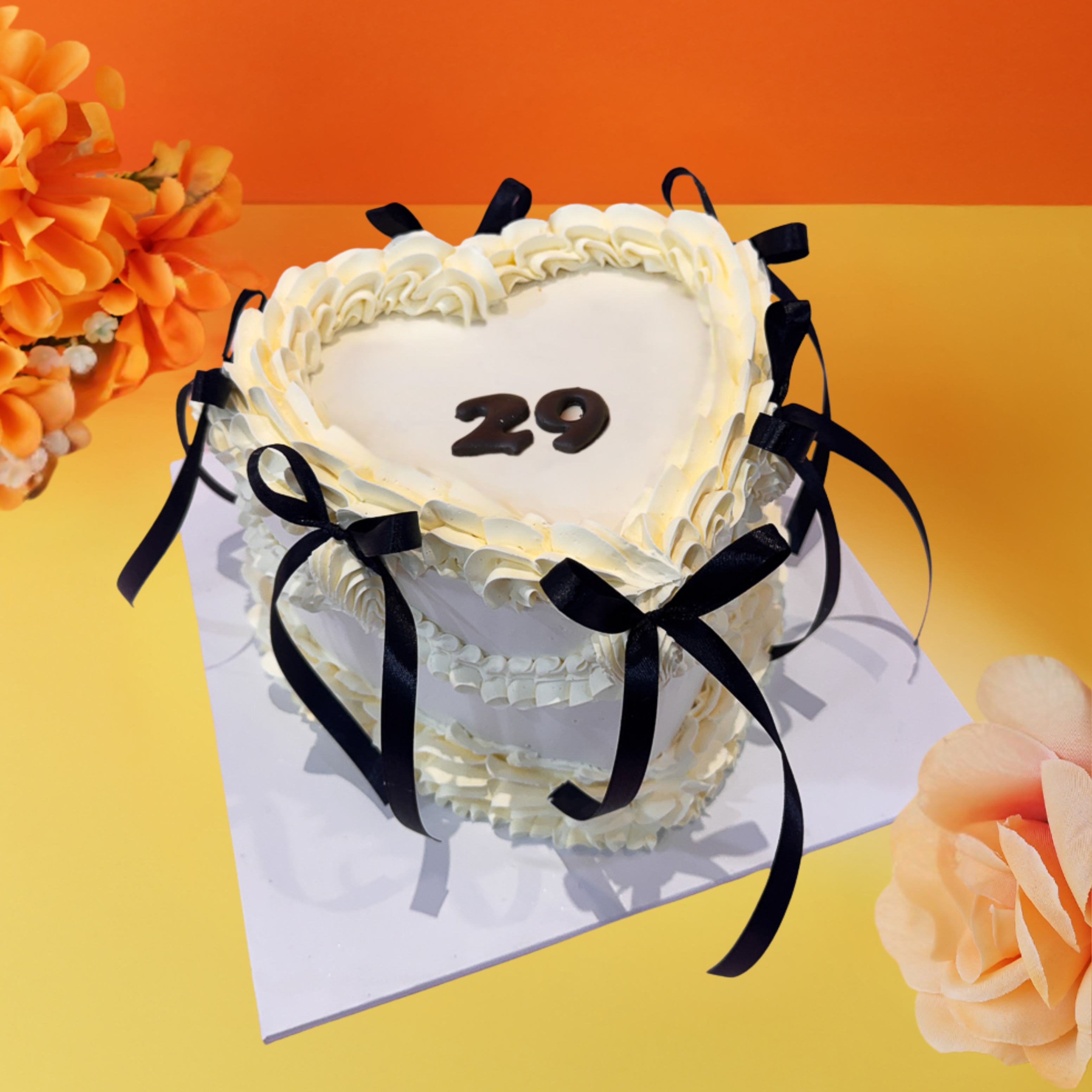 Vintage Retro Heart Cake