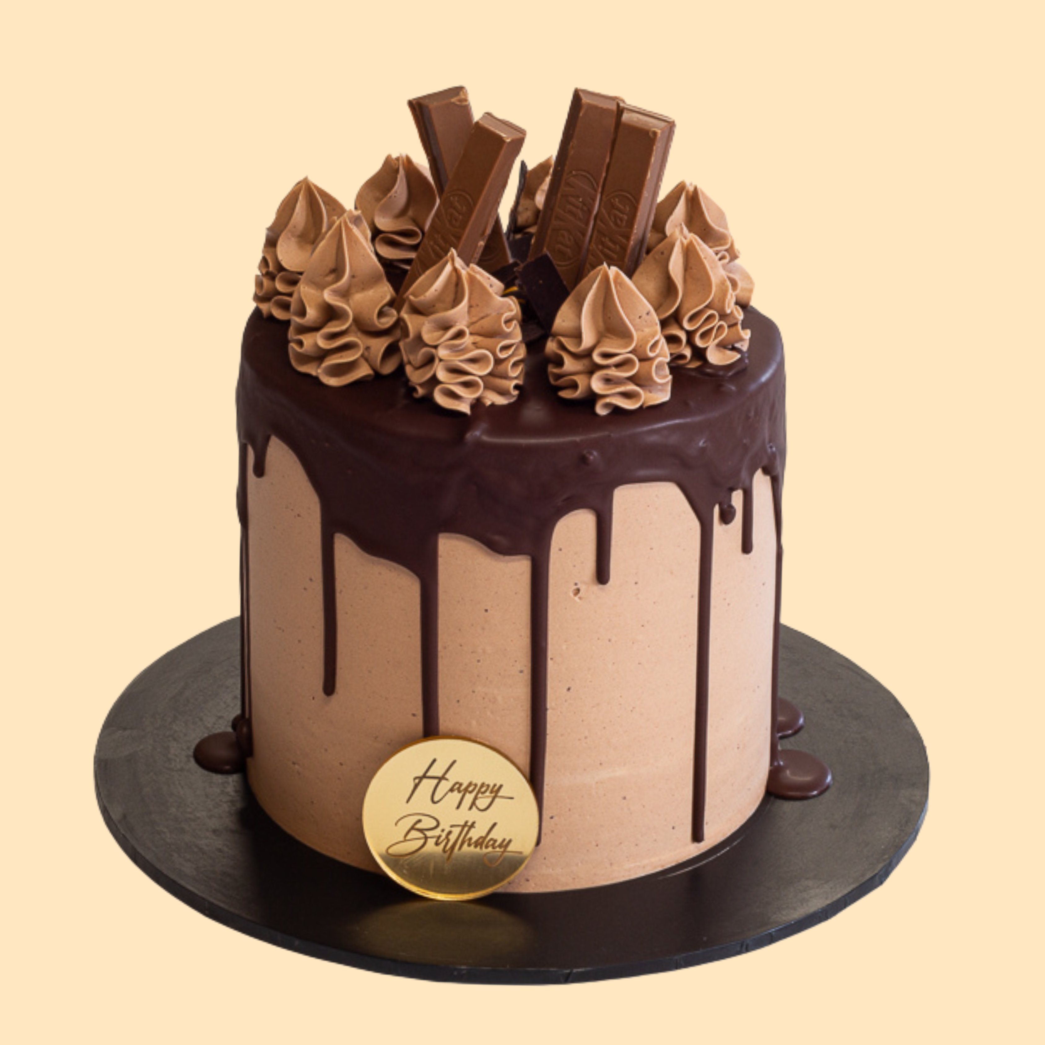 Eggless Chocolate Drip Birthday Cake