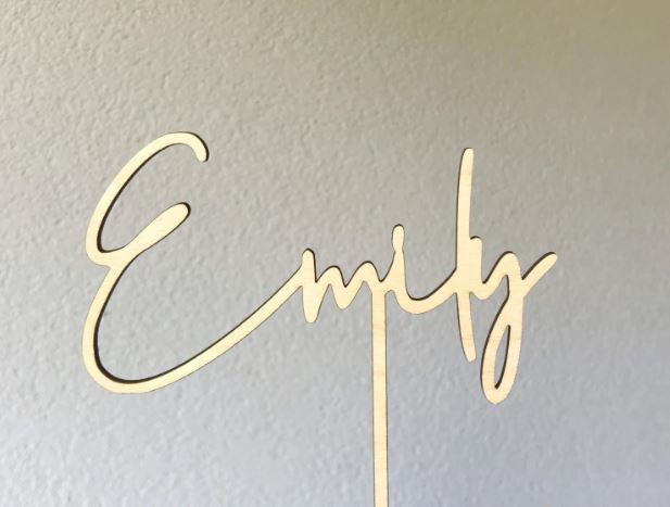 Personalized name topper (Add the name on notes)