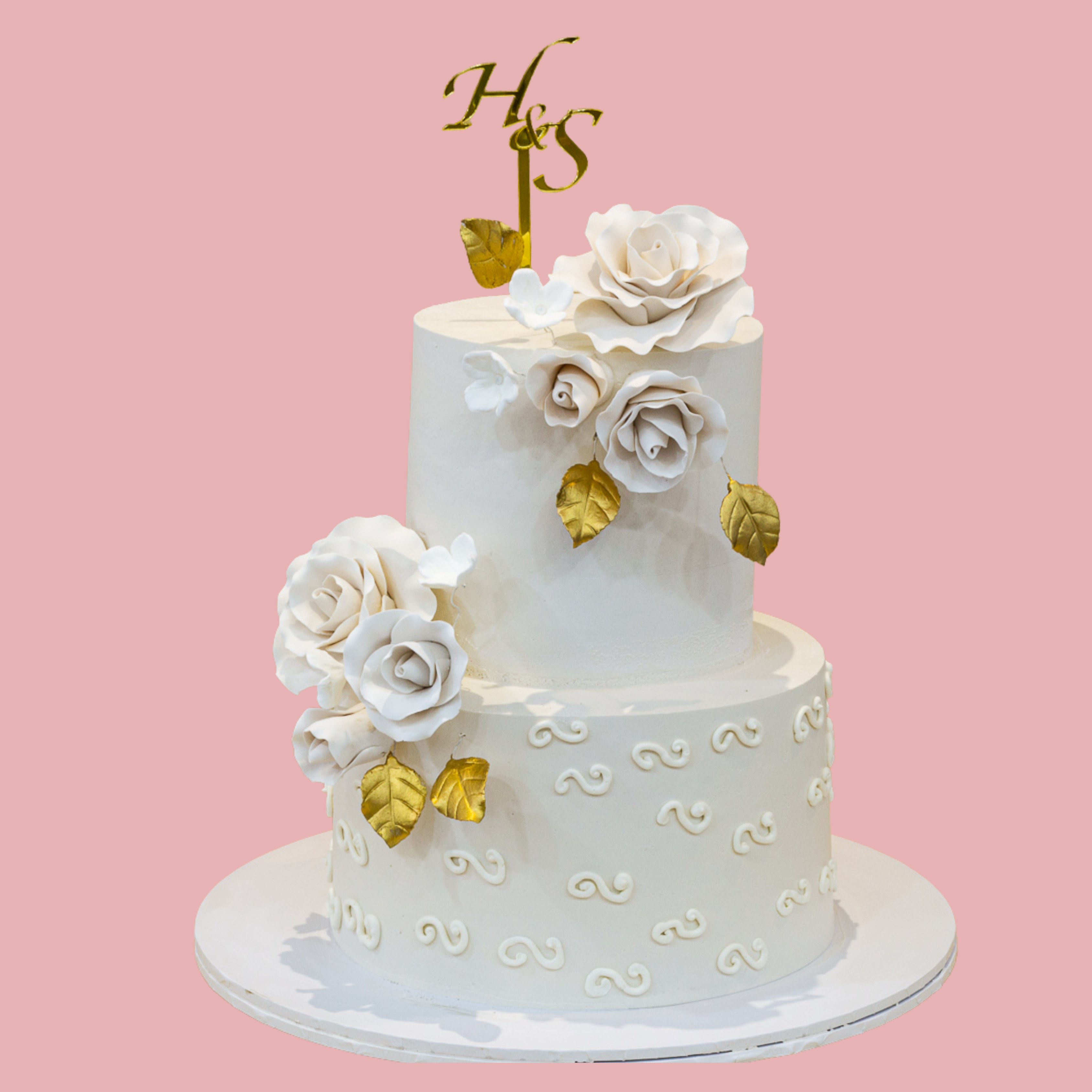 Wedding Cake With Roses